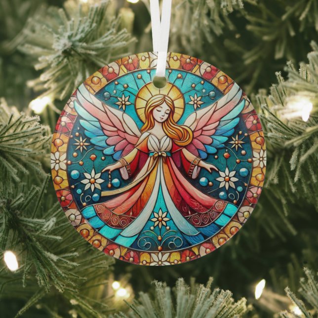 Stain Glass Christmas Angel Ornament Aus Glas (InSitu)
