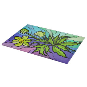 Stain Glass Daisies Cutting Board Schneidebrett