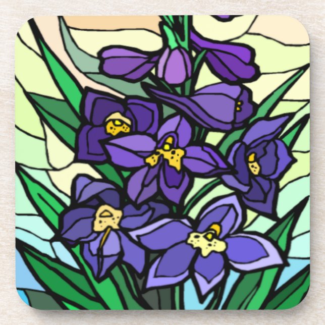 Stain Glass Dendrobium Untersetzer (Vorderseite)