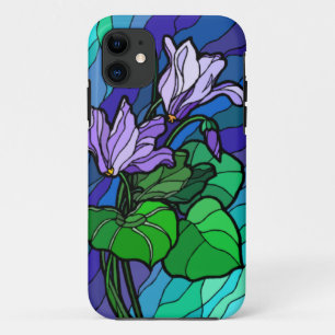 Stain Glass Lila Blume iPhone 5 Fall Case-Mate iPhone Hülle