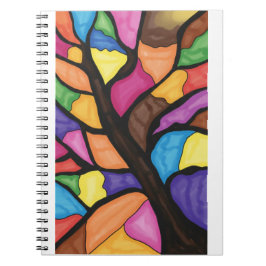 Stain glass tree art  notizblock