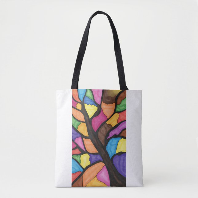Stain glass tree art  tasche (Vorderseite)