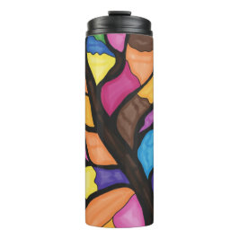 Stain glass tree art  thermosbecher