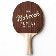 Stained Bamboo Retro Family Name & Year