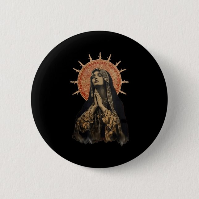 Stained Gl Prayer Faith  Button (Vorderseite)