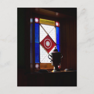 Stained glass Beamish Museum Postkarte