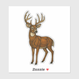 Stained Glass Buck Aufkleber