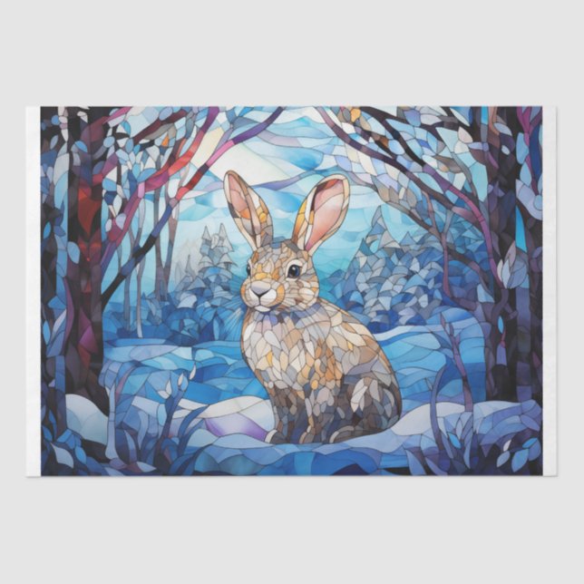 Stained Glass Bunny Seidenpapier (Vorderseite)