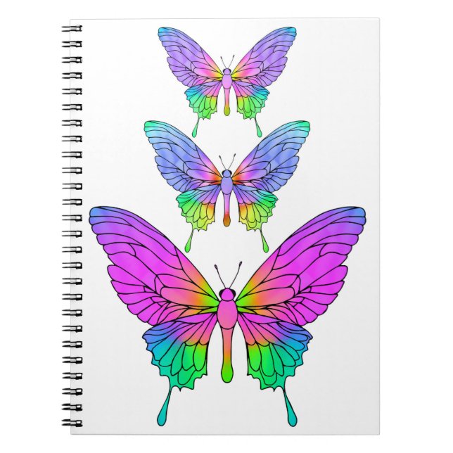 Stained Glass Butterflies Notebook Notizblock (Vorderseite)