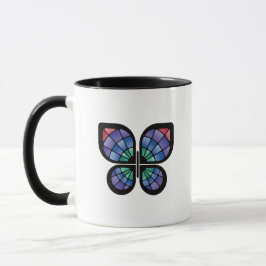 Stained Glass Butterfly Tasse