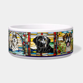 Stained Glass Dog Bowl Napf
