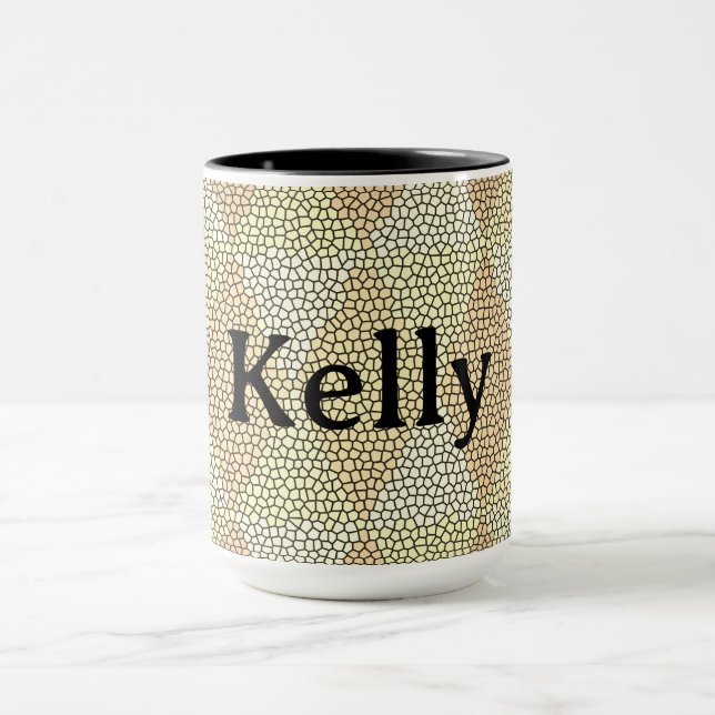 Stained Glass Gold Diamond Pattern Tasse (Zentrum)