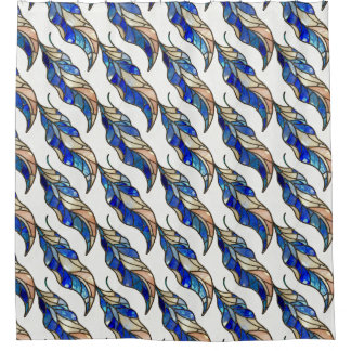Stained-Glass Leaf Shower Curtain Duschvorhang