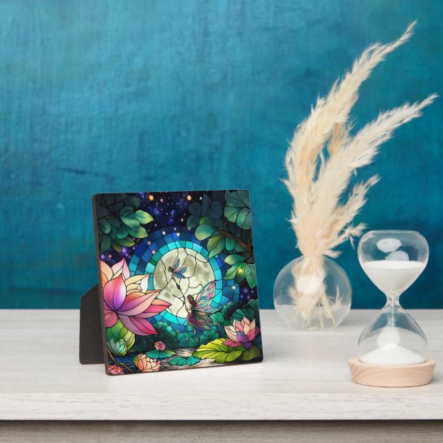 Stained Glass Little Fairy With Dragonfly Fotoplatte (InSitu)