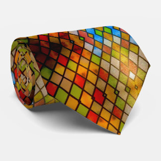Stained Glass Pattern Church Tie Krawatte