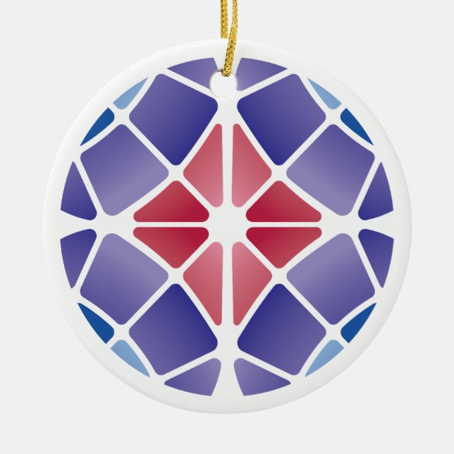 Stained Glass (Radial - Daylight) Keramik Ornament (Vorne)
