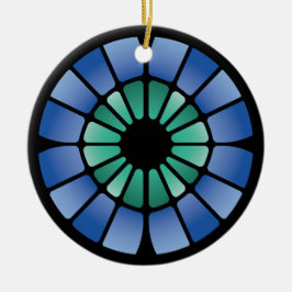 Stained Glass (Radial - Midnight) Keramik Ornament