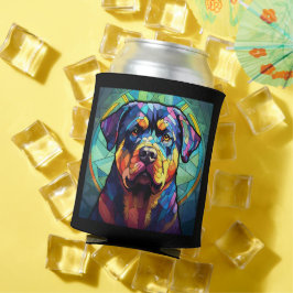 Stained Glass Rottweiler  Dosenkühler