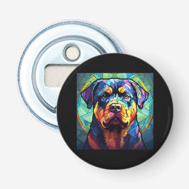 Stained Glass Rottweiler  Flaschenöffner