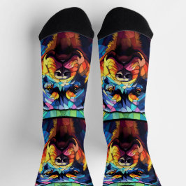 Stained Glass Rottweiler  Socken