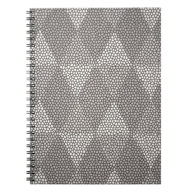 Stained Glass Silver Diamond Pattern Notizblock (Vorderseite)