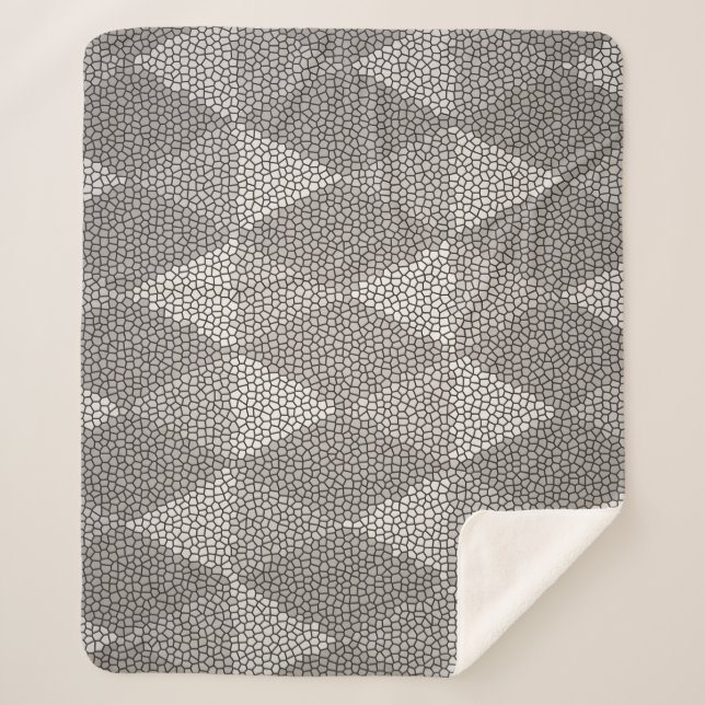 Stained Glass Silver Diamond Pattern Sherpadecke (Vorderseite)