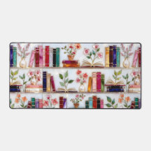 Stained Glass Style Bookshelf Desk Mat