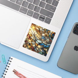 Stained Glass Waves Aufkleber