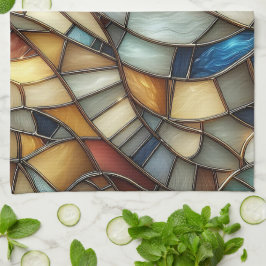 Stained Glass Waves Geschirrtuch