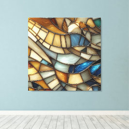 Stained Glass Waves Leinwanddruck