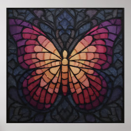 StainedGlassButterFly Poster
