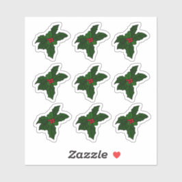 Stainglas Holly Berries Aufkleber