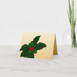 Stainglas Holly Berries Feiertagskarte