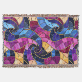 Stainglass Blue Purple Design Decke