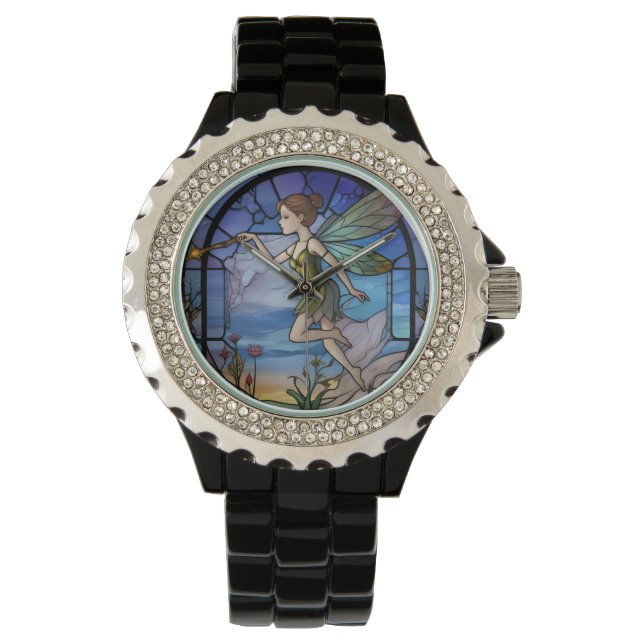 Stainglass Fairy Armbanduhr (Vorderseite)