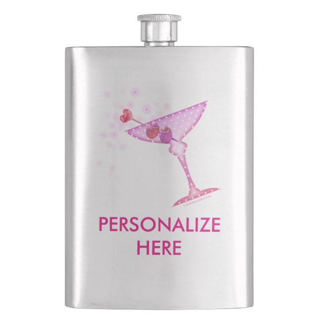 STAINLESS FLASK - PINK MARTINI wird zu Flachmann (Vorderseite)