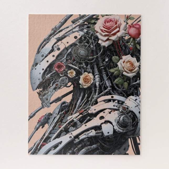 Stainless Steal Alien Robot and Rose (Vertikal)