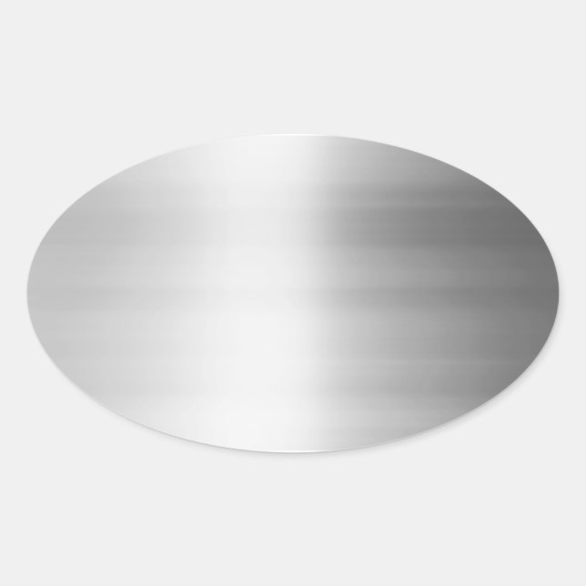 Stainless Steel Ovaler Aufkleber (Vorderseite)