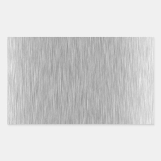 Stainless Steel texturiert Rechteckiger Aufkleber (Vorderseite)