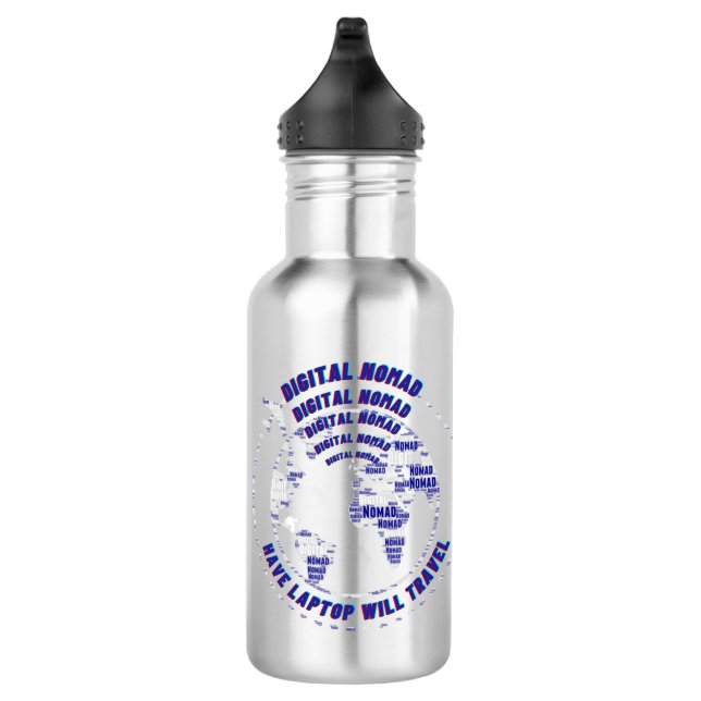 Stainless Steel Water Bottle Digital Nomad  Edelstahlflasche (Rechts)