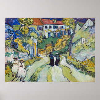 Stairway at Auvers 1890 by Vincent van Gogh Poster