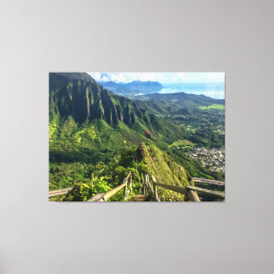 Stairway to Heaven, Hawaii, USA Leinwanddruck
