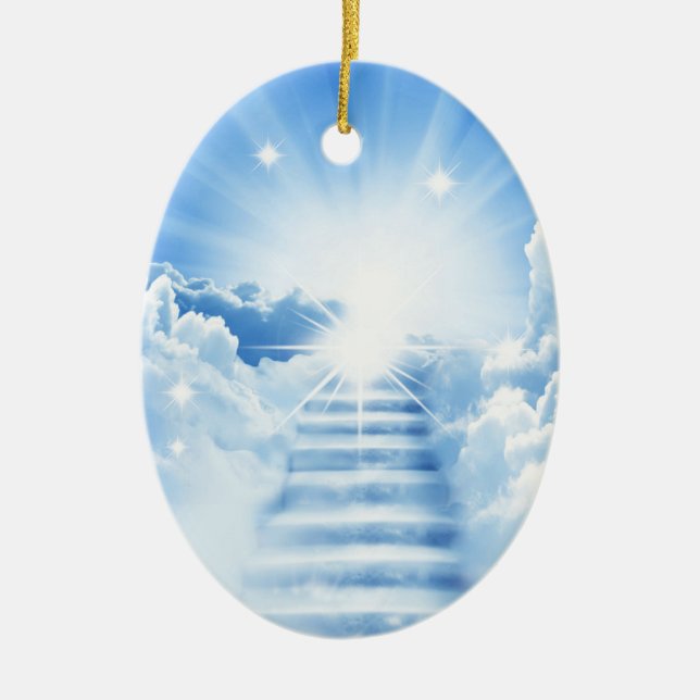 Stairway To Heaven Loss Of Loved One Christmas Keramik Ornament (Vorne)