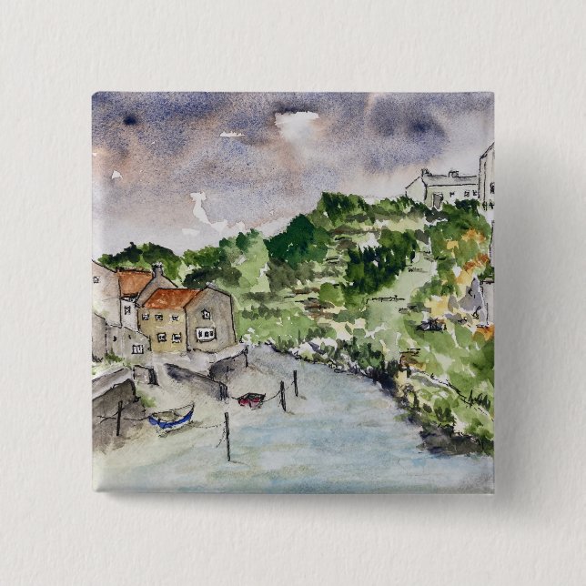Staithes Beck Whitby Button (Vorderseite)