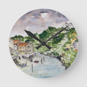 Staithes Beck Whitby Runde Wanduhr