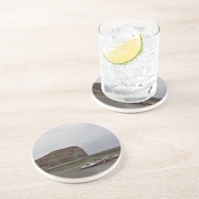 Staithes Hafen. Getränkeuntersetzer (Seite)