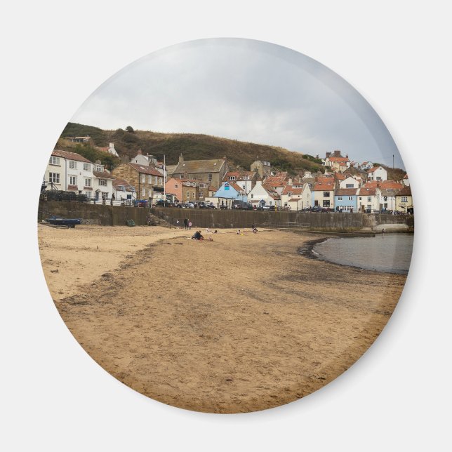 Staithes Harbour Beach and Village Front Magnet (Vorne)