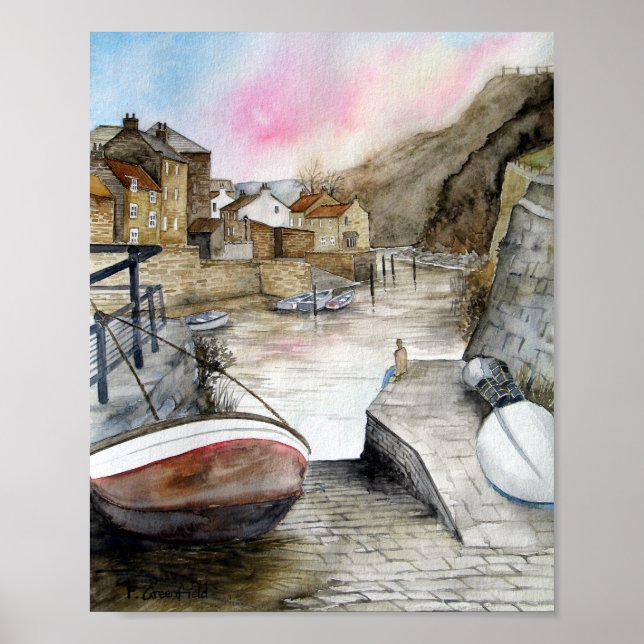 Staithes, North Yorkshire, England Poster (Vorne)