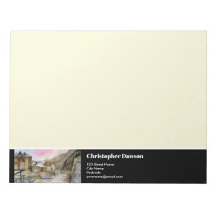 Staithes, North Yorkshire, England Watercolor Notizblock