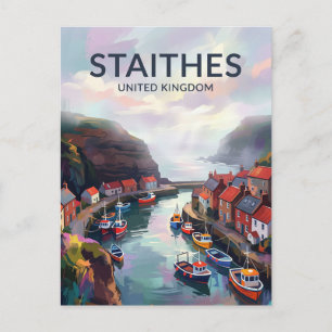 Staithes Vereinigtes Königreich Postkarte